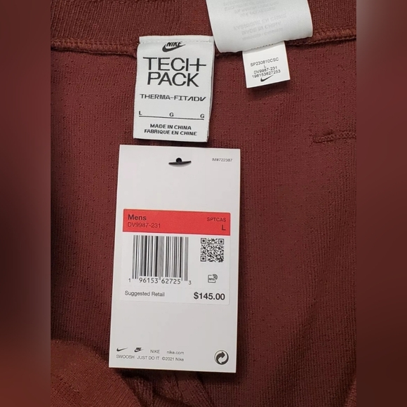 Nike Sportswear Therma Fit ADV Tech Pack Fleece Size L Pants Brown DV9987-231 - Picture 12 of 12